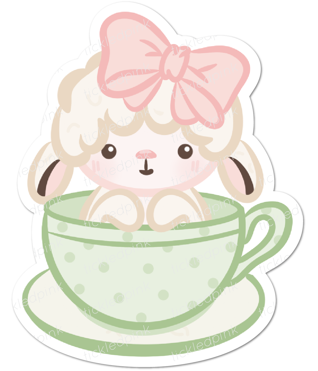 Tea Cup | Lolly Lamb Sticker Flake