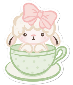 Tea Cup | Lolly Lamb Sticker Flake