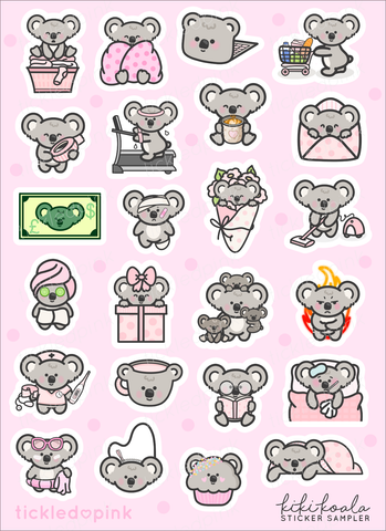 Peekaboo Planner Stickers - Clingy Koalas
