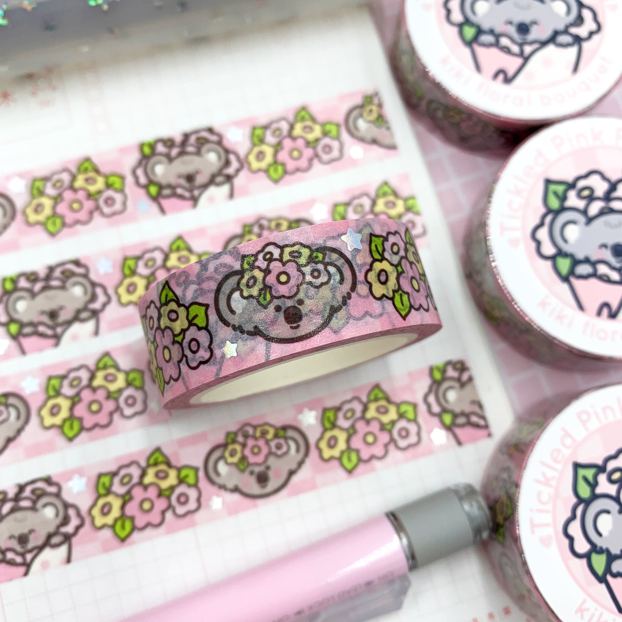 KIKI FLORAL BOUQUET | Foil Washi Tape